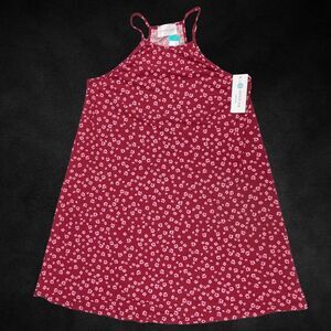 Stitch Fix French Grey Dress Womens Large Red Floral Cottagecore Boho A Line